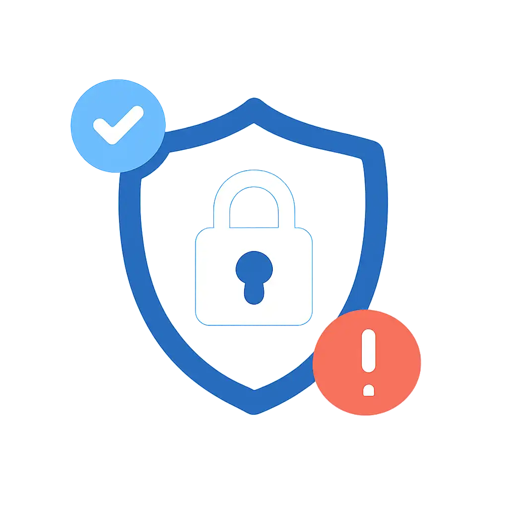 Security shield icon with lock: 92 Game safety visualization
